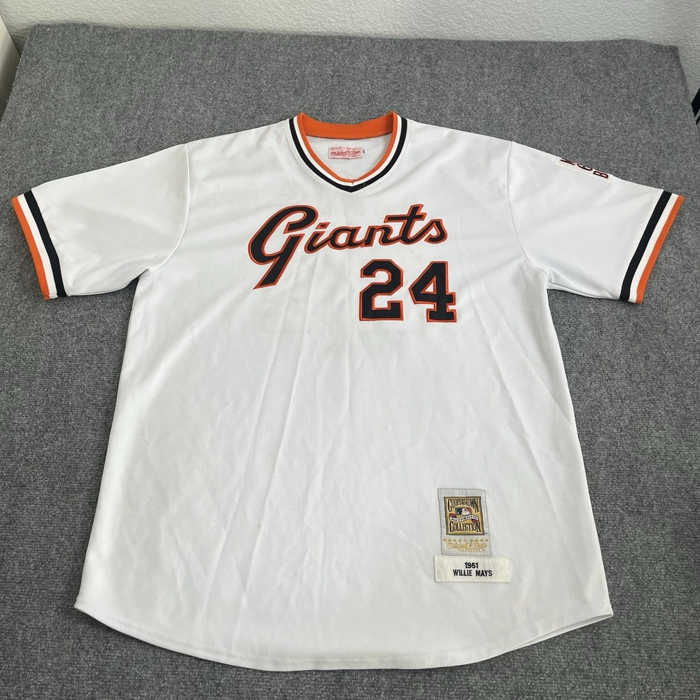 Mitchell & Ness Willie Mays #24 1951 Giants Cooperstown Jersey MLB Sz 54‎ L
